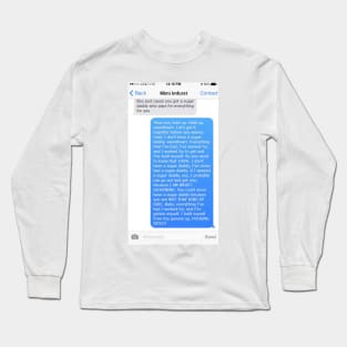 SHANGELA SUGAR DADDY TEXT Long Sleeve T-Shirt